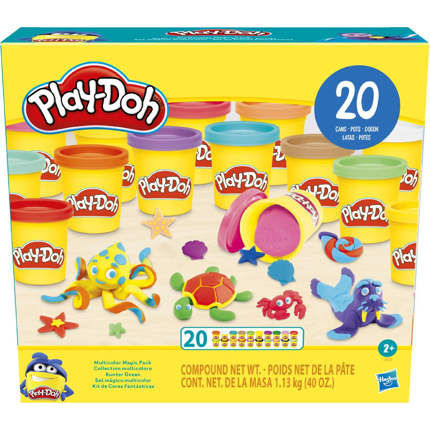 Фото - Творчість і рукоділля Play-Doh Набір маси для ліплення Hasbro  20 баночок  (F2829)