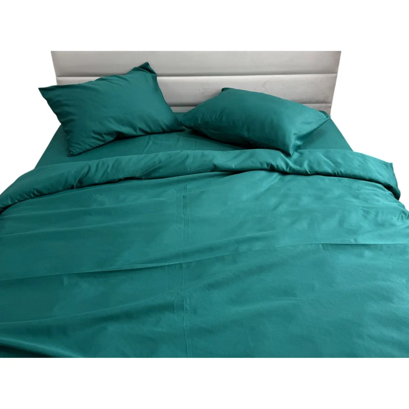 Photos - Bed Linen Ecotton Комплект постільної білизни  Dark Green євро полісатин темно-зелений  (25190)
